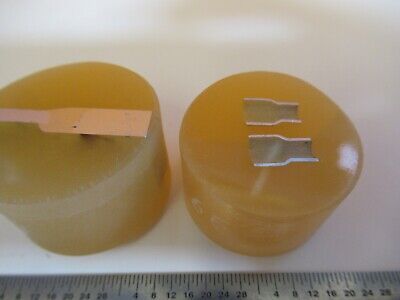 Lot 2 ea METALLOGRAPHIC METAL CROSS SECTION SPECIMEN MICROSCOPY SAMPLE &A7-A-19