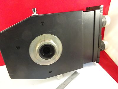 MICROSCOPE PART TRINOCULAR HEAD LEITZ GERMANY 512761/20 OPTICS AS IS BN#E2-ii-02