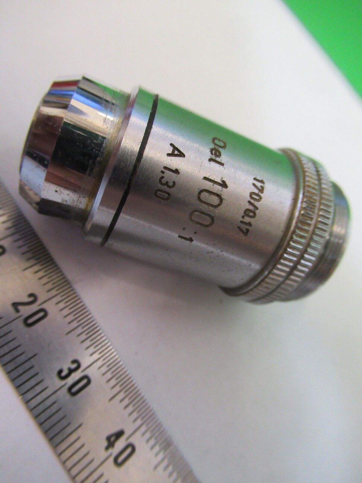 ERNST LEITZ 1/12 100X /170 OBJECTIVE MICROSCOPE PART OPTICS AS PICTURED Z1-A-224