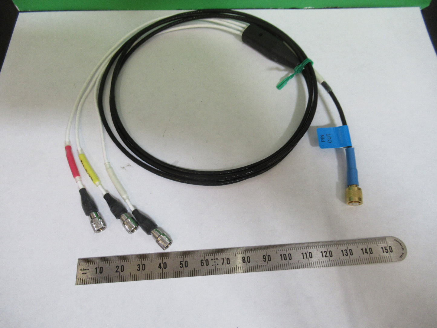 4 Feet Triaxial Cable 1/4-28 jto 10-32 for Piezo Accelerometer Pictured