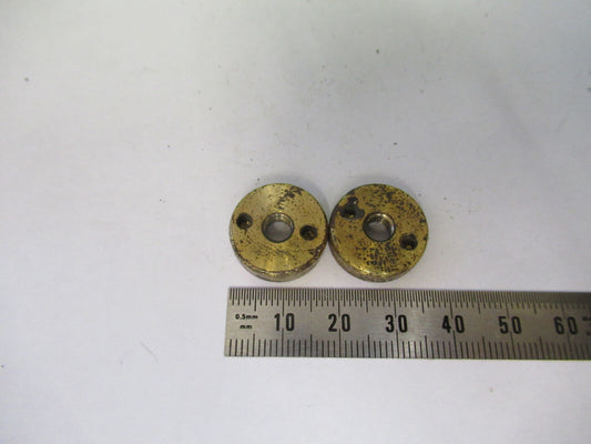 Antique Ernst Leitz Brass Spanner Nuts Microscope Part