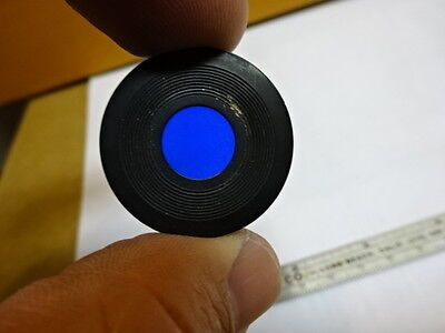 MICROSCOPE PART MOUNTED LENS BLUE FILTER BAUSCH LOMB OPTICS AS IS #81-69
