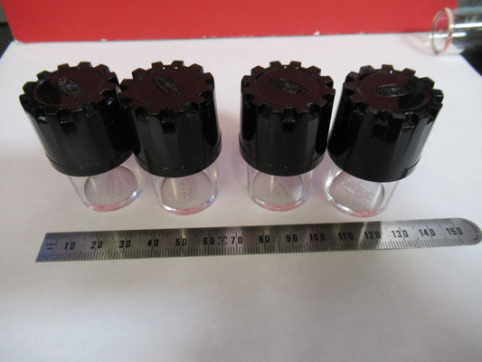 LOT OLYMPUS JAPAN PLASTIC CANISTER OBJECTIVE MICROSCOPE PART AS PICTURED T9-A-04