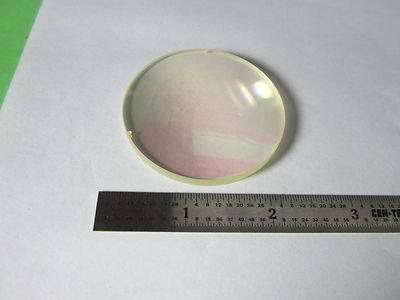 Large Optical Convex Concave Notched Lens with Yellow Tint Laser Optics Bn