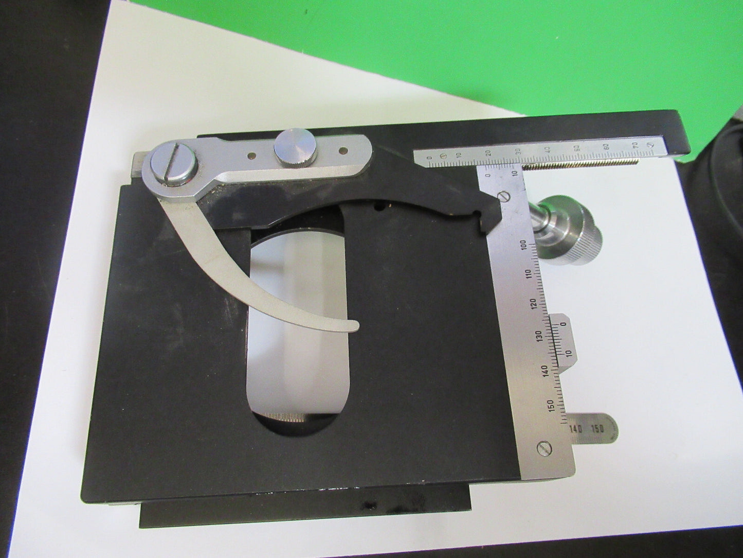 REICHERT AUSTRIA XY STAGE CLIP MICROSCOPE PART AS PICTURED X5-A-61