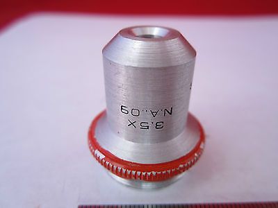 OPTICAL MICROSCOPE PART SPENCER OBJECTIVE 3.5X OPTICSS  BIN#7C