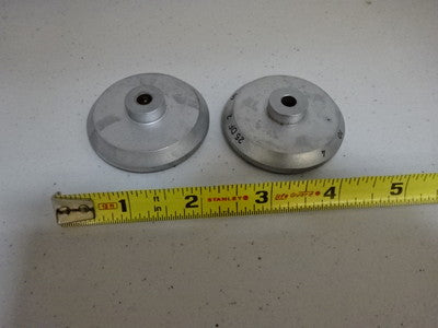 MICROSCOPE PART REICHERT POLYVAER LEICA LOT 2 EA KNOBS BRASS AS IS #V3-C-06