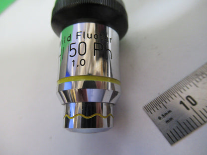 WILD HEERBRUGG SWISS FLUOTAR OBJECTIVE 50X MICROSCOPE PART PHASE AS PIC V7-FT-96