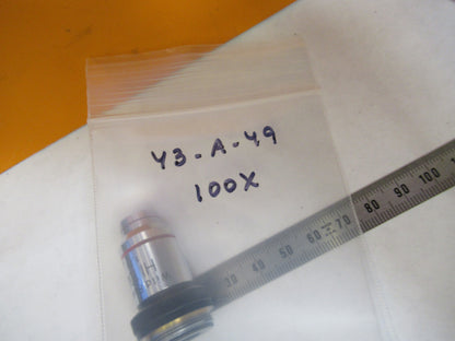 WILD HEERBRUGG SWISS OBJECTIVE HI 100X MICROSCOPE PART AS PICTURED Y3-A-49