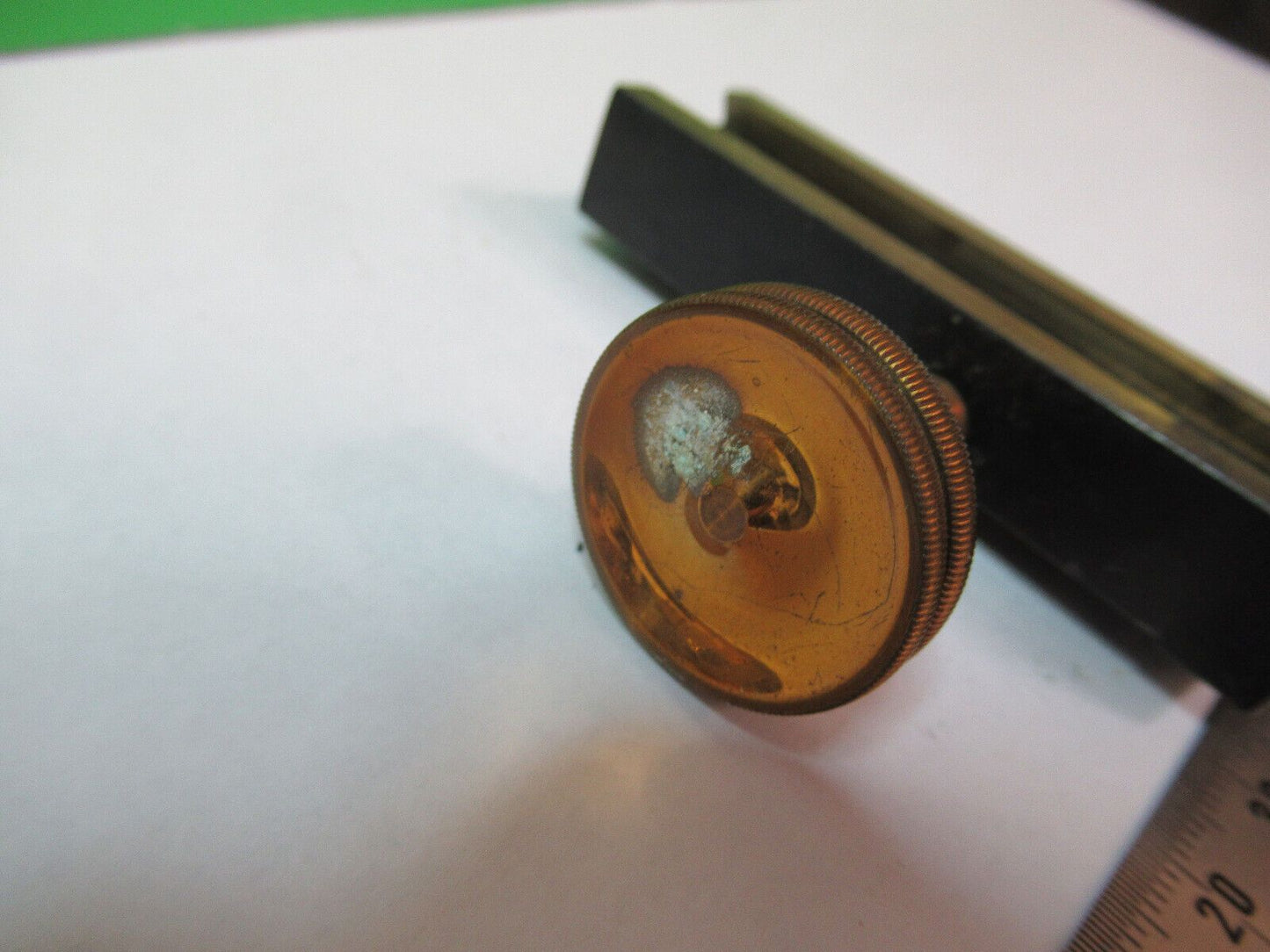 ANTIQUE BRASS SPENCER HOLDER STAGE CONDENS MICROSCOPE PART AS PICTURED &P4-B-109