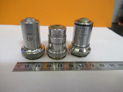 Assorted Objectives Lot Microscope Part