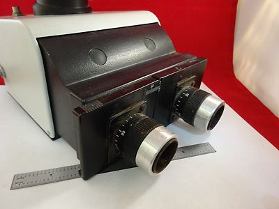 MICROSCOPE PART TRINOCULAR HEAD LEITZ GERMANY 512761/20 OPTICS AS IS BN#E2-ii-02