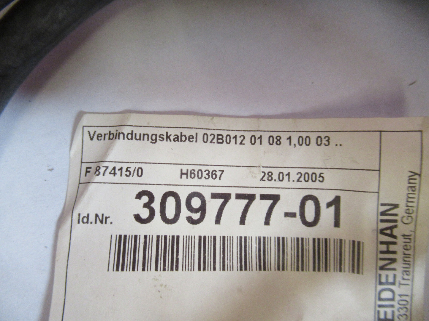 Heidenhain Germany Cable Positioning 309777-01