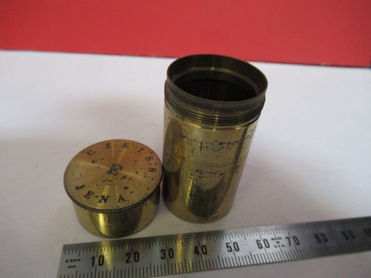 Empty Carl Zeiss AG Germany Brass Objective Canister Microscope Part