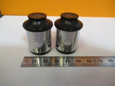 PAIR 10X SPENCER AO VINTAGE EYEPIECE OCULAR MICROSCOPE PART AS PICTURED #P4-A-05