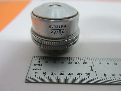 MICROSCOPE PART OBJECTIVE LEITZ WETZLAR GERMANY 3.5X OPTICS AS IS BIN#K9-50