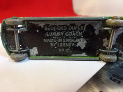 VINTAGE SAMMLERSPIELZEUGBUS BEDFORD HERGESTELLT IN ENGLAND VON LESNEY AS IS &amp;94-A-21