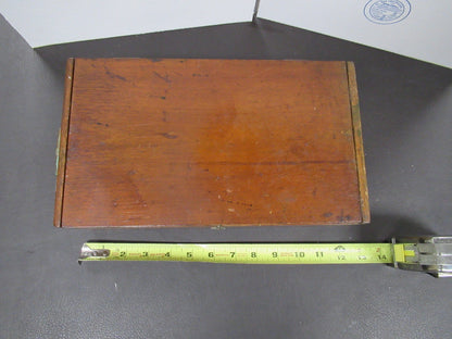 ANTIQUE WOOD CABINET EMPTY TIGHE MICHIGAN MICROSCOPE PART ta-5
