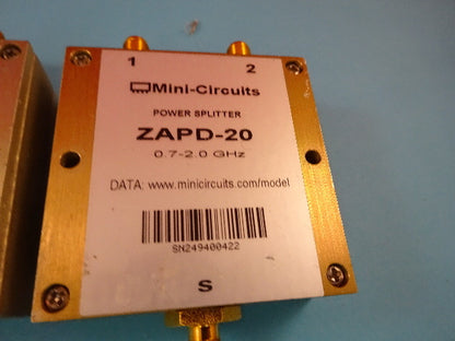 MINI CIRCUITS SPLITTER LOT ZAPD-21 -20 GHz MICROWAVE RF FREQUENCY AS IS #19-A-26