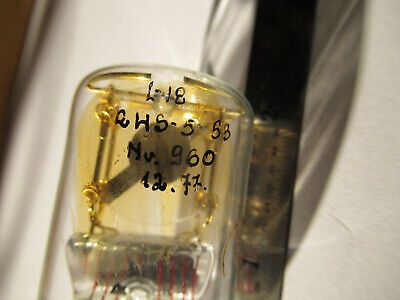ANTIQUE QUARTZ RADIO CRYSTAL RUSSIAN GLASS HOLDER FREQUENCY CONTROL #F4-A-82