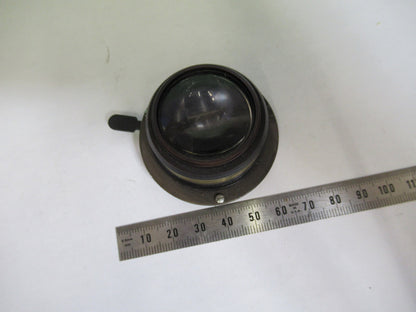 ANTIQUE BRASS BAUSCH LOMB CONDENSER + IRIS OPTICS  MICROSCOPE PART T8-B-41