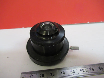 MEIJI JAPAN CONDENSER + IRIS MICROSCOPE PART AS PICTURED X8-B-35