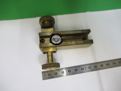 ANTIQUE BRASS LEITZ GERMANY STAGE KNOBS MICROSCOPE PART AS PICTURED V3-A-33