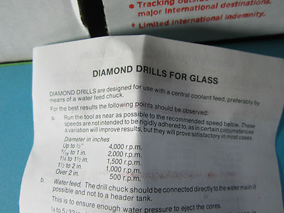 OPTISCHES WERKZEUG GLAS DIAMANTBOHRER 1" DURCHMESSER HERGESTELLT IN ENGLAND OPTICS BIN#30-02