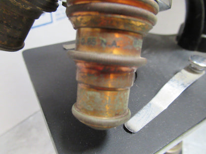 FOR PARTS OR REPAIR ANTIQUE SPENCER MICROSCOPE BAUSCH OBJECTIVES circa 1890 LOB