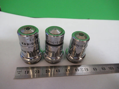 Lot Spencer Lens Co. Objective 10X 44X 95X Microscope Part Optics American Optical Co