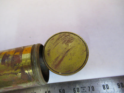 EMPTY BAUSCH LOMB BRASS OBJECTIVE CANISTER MICROSCOPE PART AS PICTURED Y1-A-38