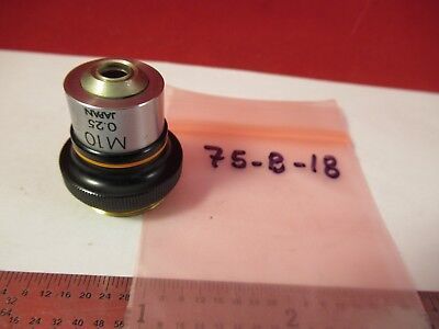 OLYMPUS JAPAN OBJECTIVE M10 10X MICROSCOPE PART OPTICS AS PICTURED &75-B-18