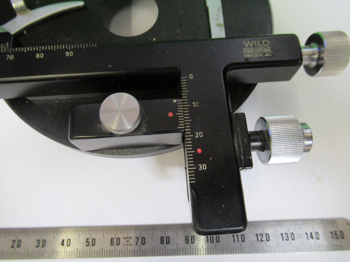 WILD HEERBRUGG SWISS M11 BINO XY STAGE CLIP MICROSCOPE PART AS PICTURED X5-A-60
