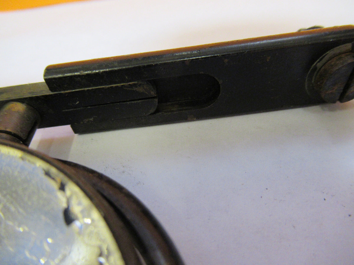 ANTIQUE BAUSCH LOMB MIRROR ASSEMBLY OPTICS MICROSCOPE PART AS PICTURED Y3-A-22