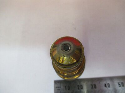 ANTIKES MESSING BAUSCH LOMB OBJEKTIV 4mm MIKROSKOPTEIL WIE ABGEBILDET #F6-B-92 