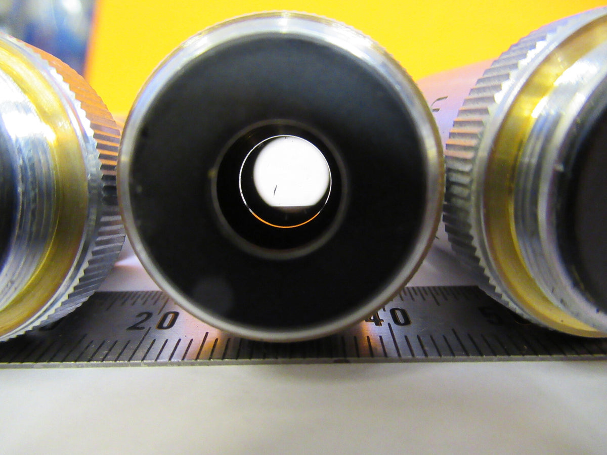 LOT UNITRON JAPAN 4X 40X 10X OBJECTIVE  LENS MICROSCOPE PART AS PICTURED Y1-A-58