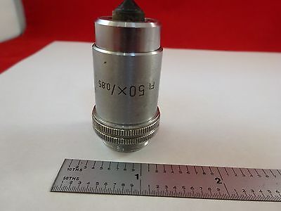 MIKROSKOPTEIL OBJEKTIV FL 50X LEITZ GERMANY OPTICS AS IS BIN#R2-C-03