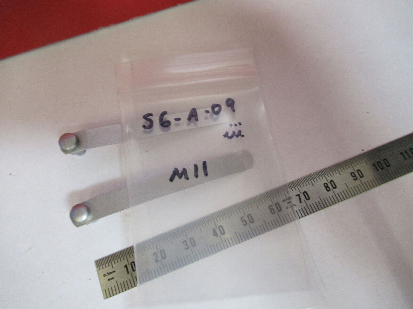 WILD HEERBRUGG SWISS M11 PAIR CLIPS MICROSCOPE PART AS PICTURED S6-A-09