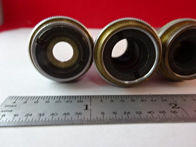LOT 3 EA BAUSCH LOMB OBJECTIVES MICROSCOPE PART AS IS &2-A-24