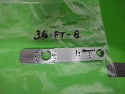 MICROSCOPE PART SLIDE QUARTER WAVE GLIMMER MICA OPTICS #36-FT-8