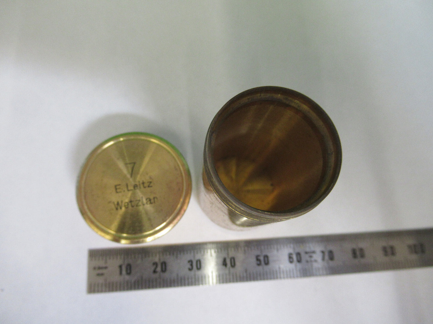 Antique Brass Ernst Leitz Germany Empty Objective Canister