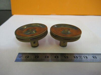 Antique Brass Spencer Lens Co. Set of Knobs Assembly Microscope Part