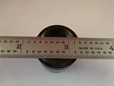 MICROSCOPE PART BRASS MOUNTED OBJECTIVE 2X OPTICS AS IS #80-41