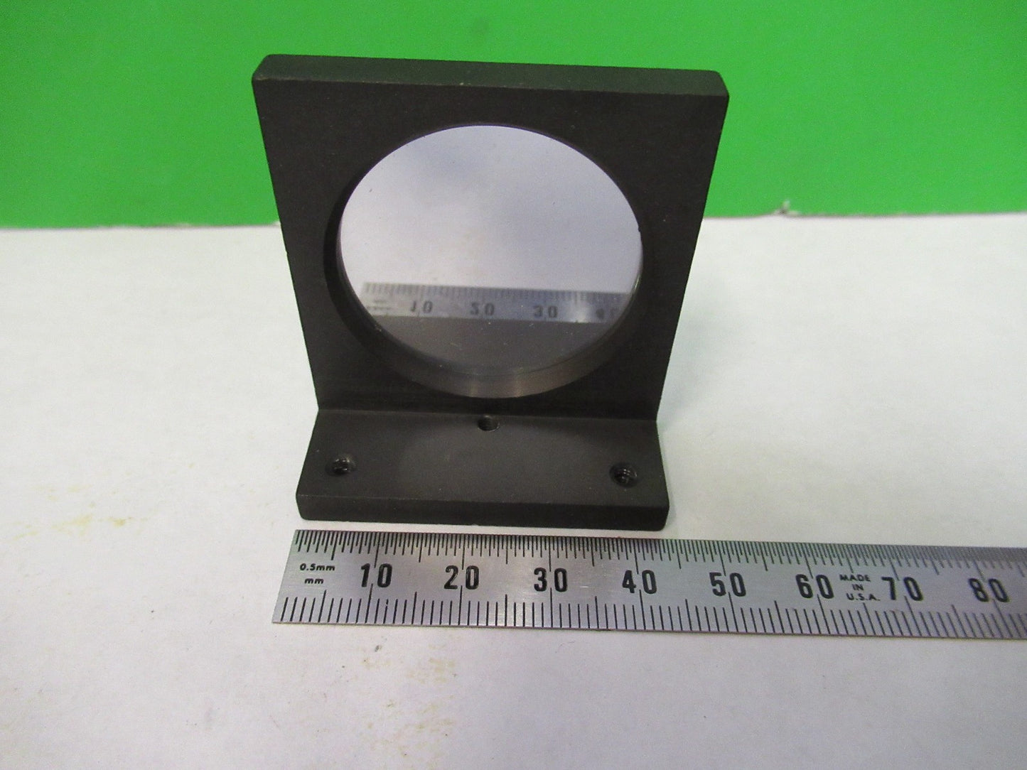 ZEISS GERMANY  MOUNTED MIRROR FLAT MICROSCOPE PART AS PICTURED V8-B-14