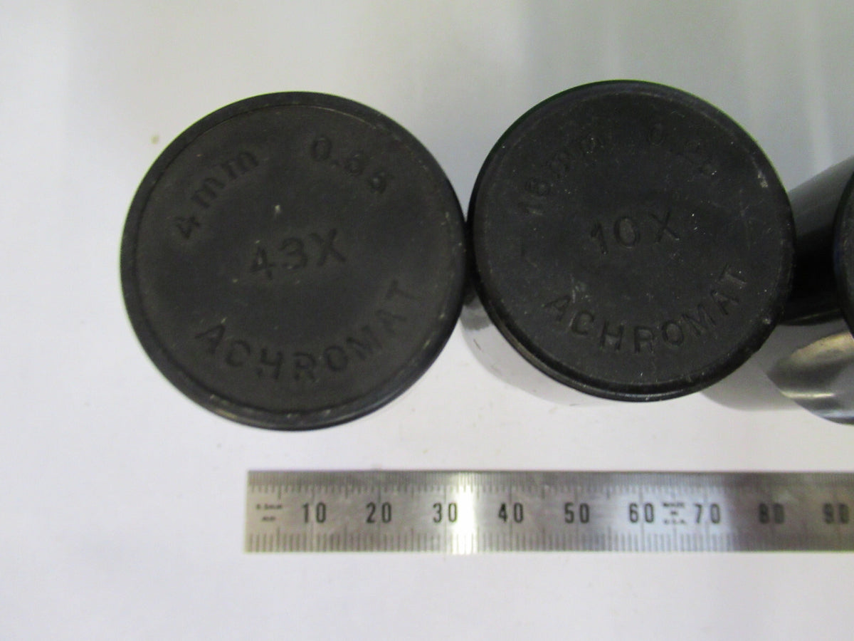 BAUSCH LOMB LOT PLASTIC OBJECTIVE CANS MICROSCOPE PART AS PICTURED W5-B-66