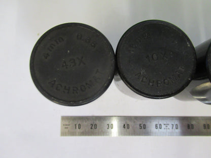 BAUSCH LOMB LOT PLASTIC OBJECTIVE CANS MICROSCOPE PART AS PICTURED W5-B-66