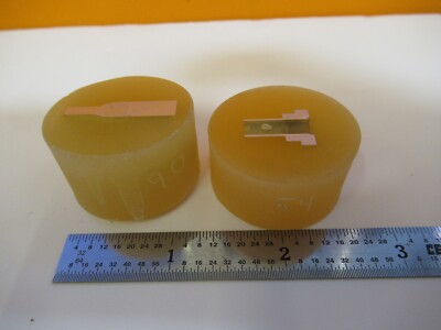 Los 2 Stück METALLOGRAPHISCHES METALLQUERSCHNITTPROBE MIKROSKOPISCHE PROBE &amp;A7-A-31