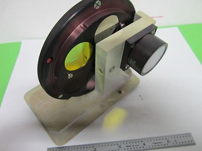 MICROSCOPE PART POLYVAR LEICA REICHERT FILTER WHEEL OPTICS AS IS BIN#P2-04