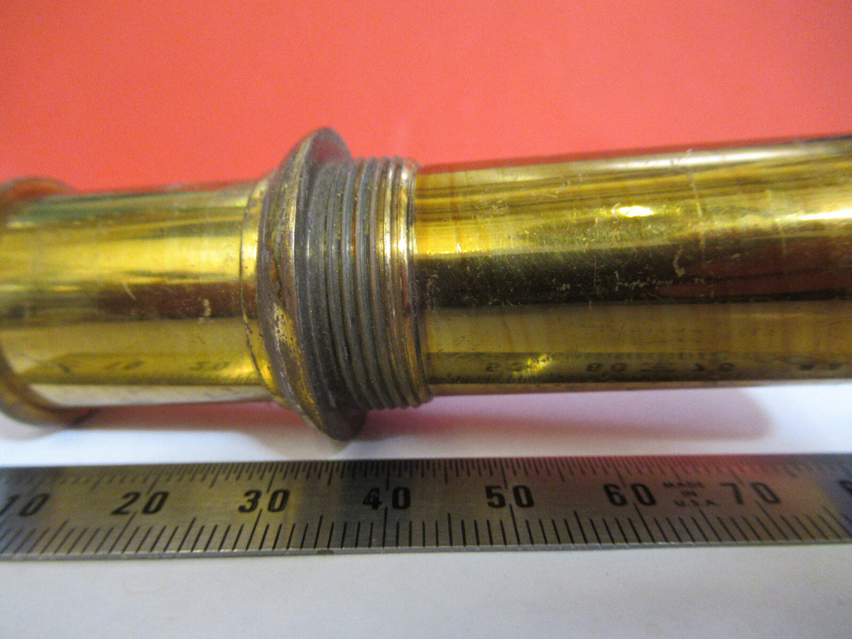 RARE ANTIQUE BRASS EYEPIECE OCULAR LENS MICROSCOPE PART AS PICTURED F8-A-71