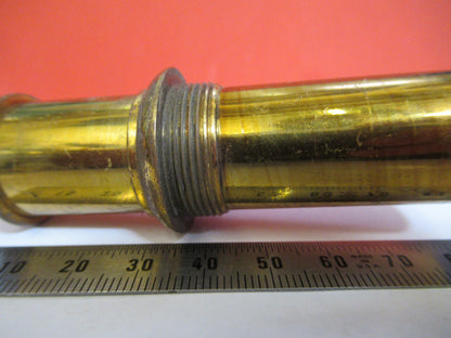 RARE ANTIQUE BRASS EYEPIECE OCULAR LENS MICROSCOPE PART AS PICTURED F8-A-71